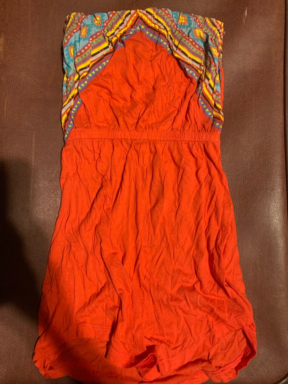 Billabong Orange Strapless Dress